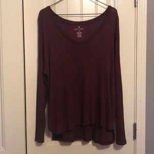 American eagle burgundy sweater